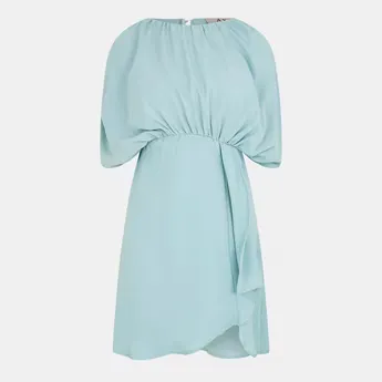 AX Paris Duck Egg Batwing Gathered Top Mini Dress
