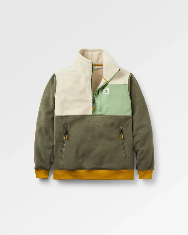 Passenger Clothing Caspian 1/2 Zip Polar Fleece - Dusty Olive