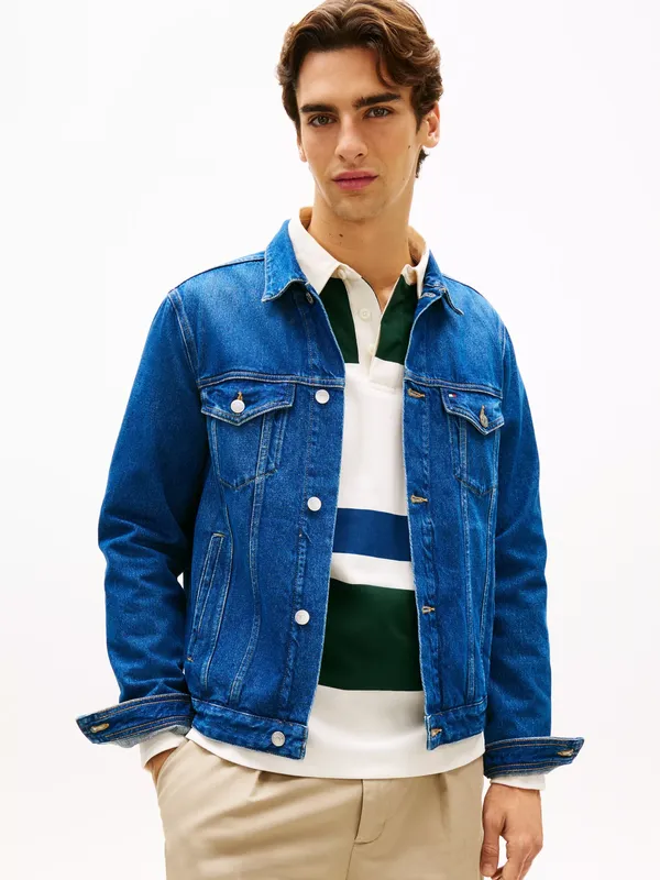 Tommy Hilfiger Vintage Denim Trucker Jacket, Dark Blue