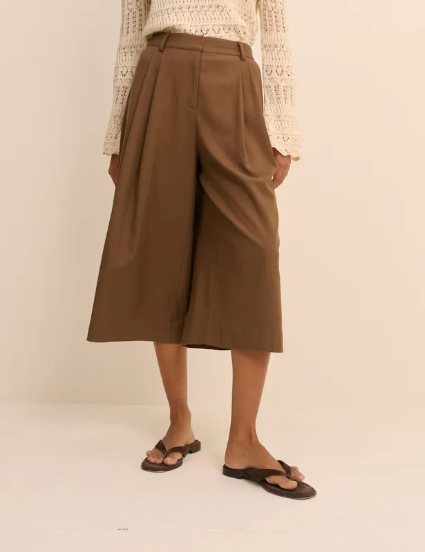 Nobody's Child Wide Leg Tailored Culottes with Wool
