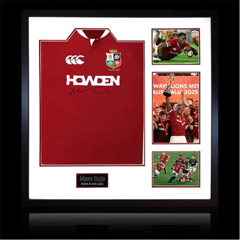 The Fan Cave Maro Itoje Signed British & Irish Lions 2025 Shirt