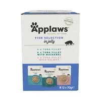 Applaws Adult Mixed Pack Cat Pouches in Jelly 70g
