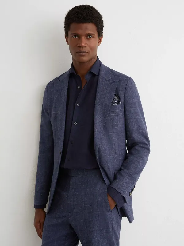 Reiss Penso Wool Rich Suit Jacket, Navy