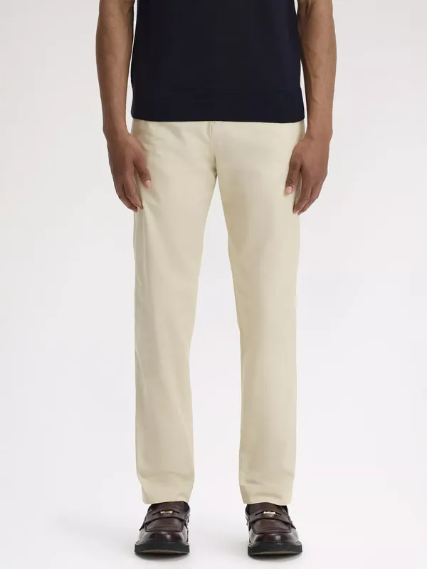 Fred Perry Cotton Twill Slim Fit Trousers, Oatmeal