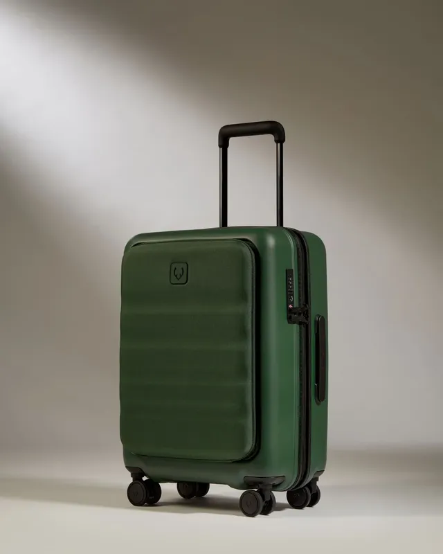 Antler Cabin with Pocket Suitcase in Antler Green - Icon Stripe