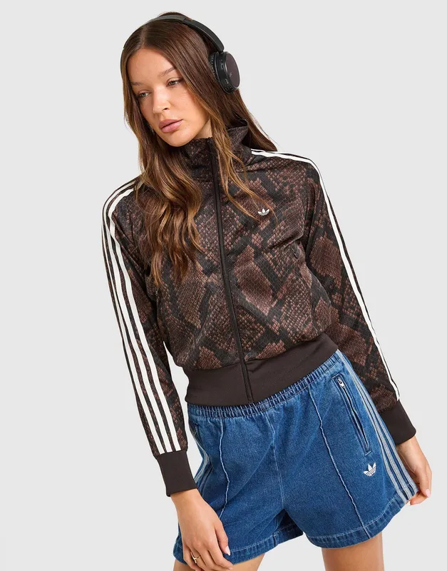 adidas Originals Satin Snake Print Firebird Track Top