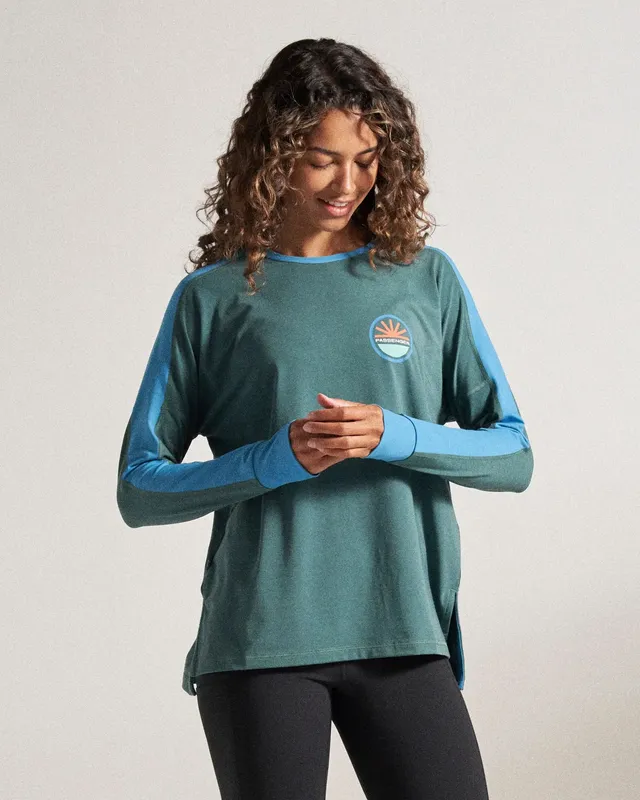 Passenger Clothing Chase The Light Drirelease® Active LS T-Shirt - Deep Ocean