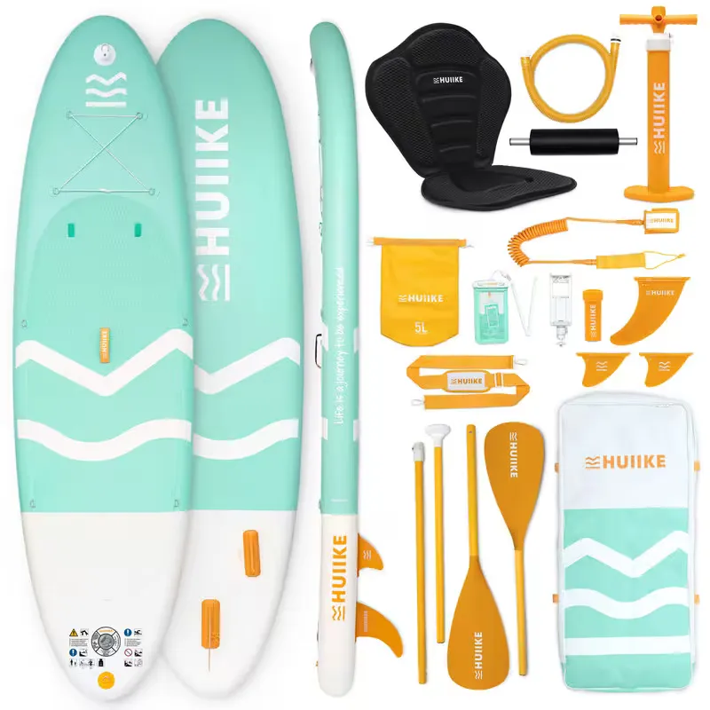 HUIIKE Stand Up Paddle Board 10’ Convertible to Kayak, Up to 287 lb, Green