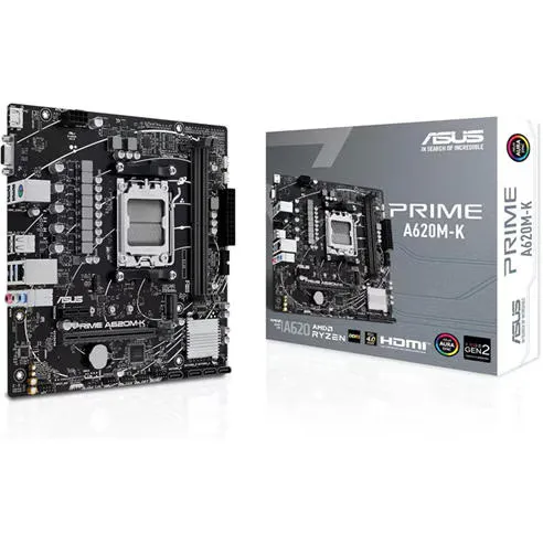 ASUS PRIME A620AM-K AMD A620A Socket AM5 micro ATX Motherboard