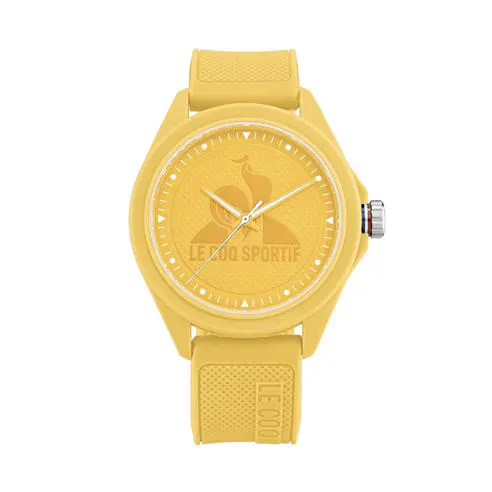 Le Coq Sportif Men's Monochrome Yellow Plastic Strap Digital Watch