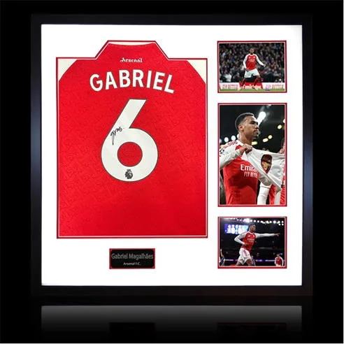 The Fan Cave Gabriel Magalhaes Signed Arsenal 25/26 Shirt Elite