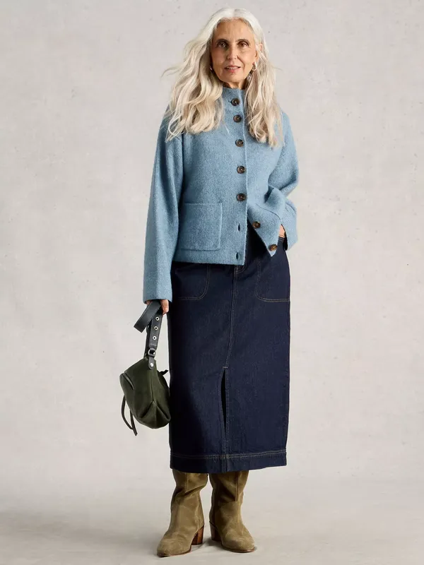 White Stuff Tia Denim Midi Skirt
