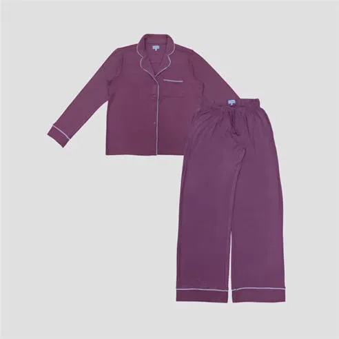 Linea Women's Modal Long Sleeve Button-Through Pyjama Set