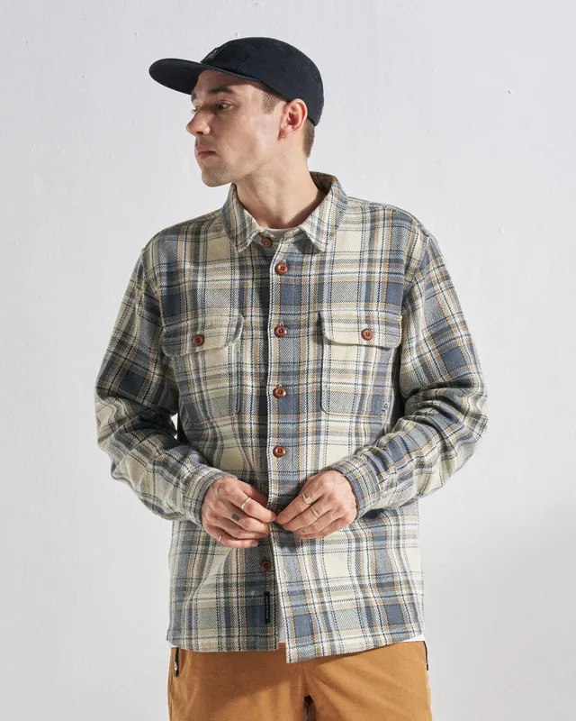 Passenger Clothing Island Twill Shirt - Off White Check