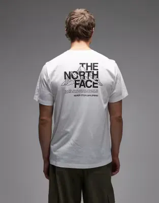 Mountain Sketch backprint t-shirt in white
