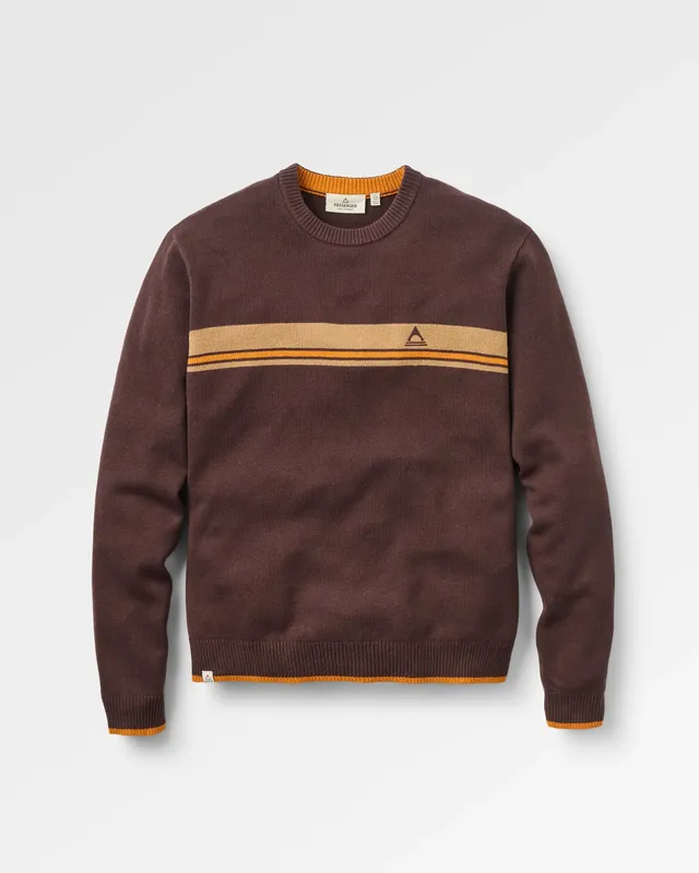 Passenger Clothing Aspen Stripe Knitted Jumper - Espresso