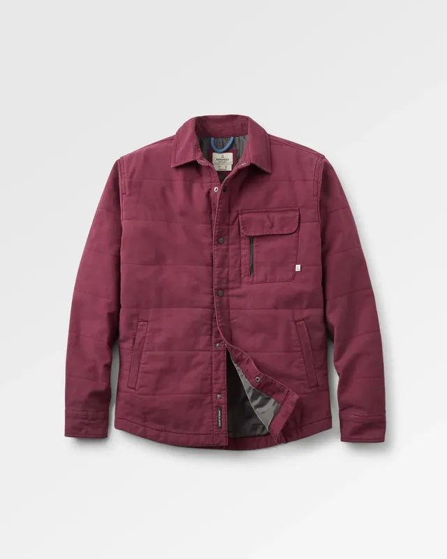 Passenger Clothing Taranaki Canvas Quilted Overshirt - Fig