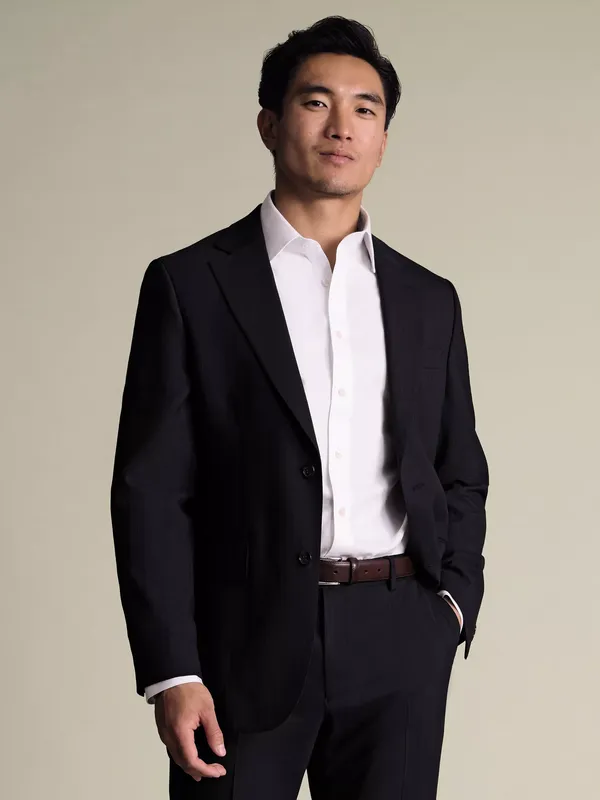 Charles Tyrwhitt Stripe Wool Blend Suit Blazer, Navy Stripe
