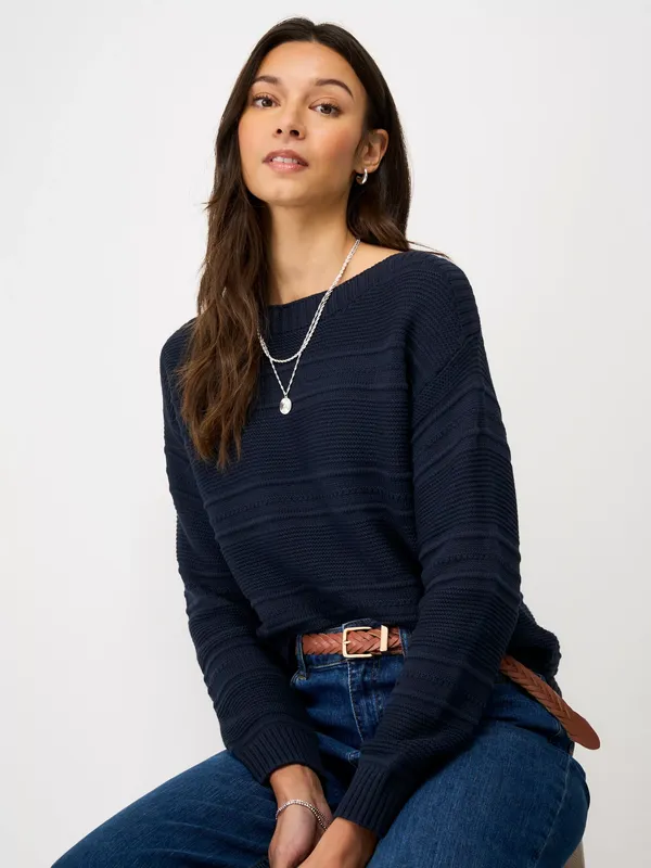 Crew Clothing Tali Stripe Stitch Jumper