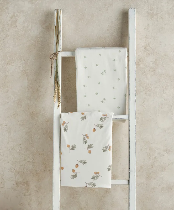 Mamas & Papas Cotbed Fitted Sheets (Pack of 2) - Acorn/Clover