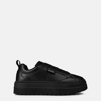 Hugo Womens HUGO Chunky Platform Leather Trainers with Logo Detail (Lyssa)