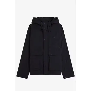 Fred Perry Men's Cropped Ripstop Hooded Long Sleeve Parka