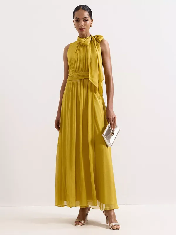 Phase Eight Collection 8 Blaise Silk Maxi Dress, Yellow