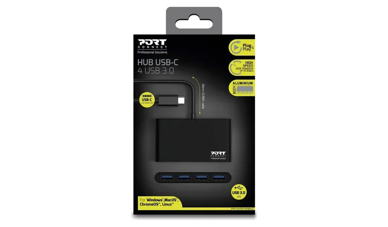 Port Connect 4 Port USB-C Hub