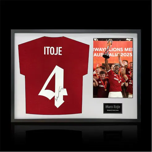 The Fan Cave Maro Itoje Signed British & Irish Lions 2025 Shirt