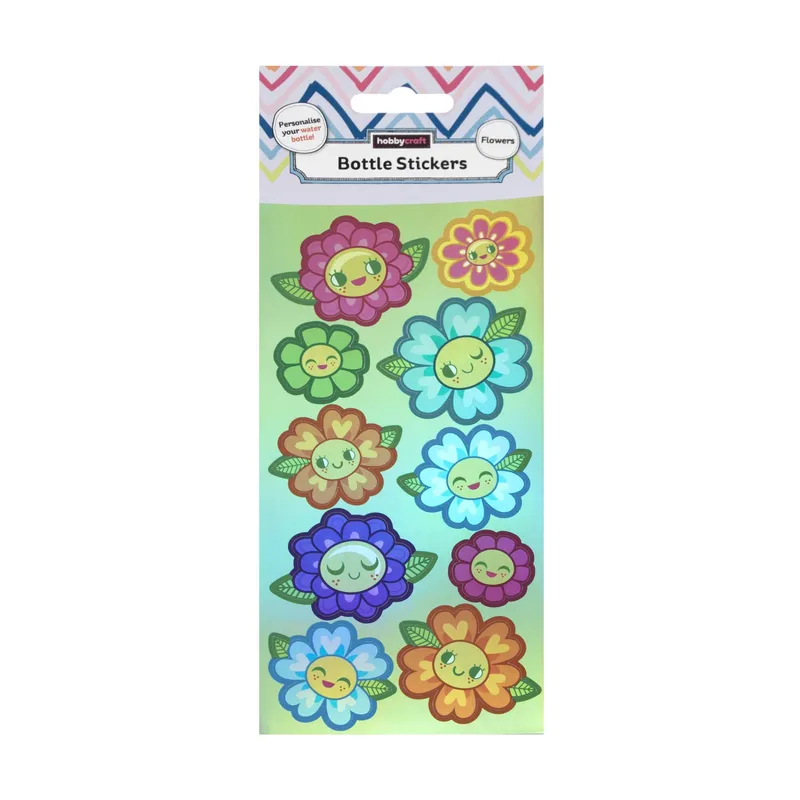 Flower Bottle Stickers