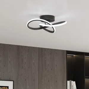 Livingandhome Modern LED layered flower design Ceiling Light - Black