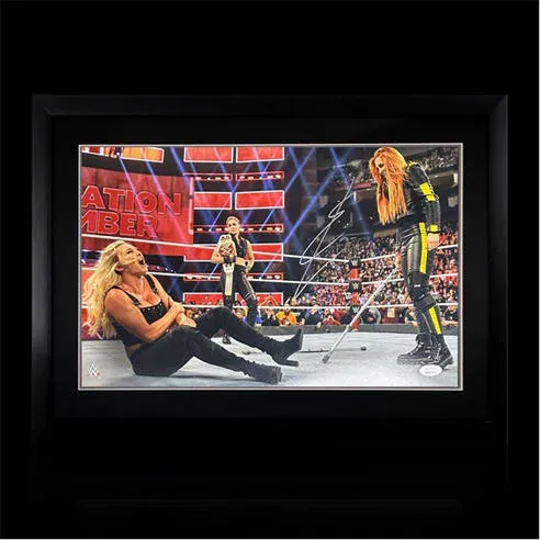 The Fan Cave Becky Lynch Signed Image Deluxe Mount Frame
