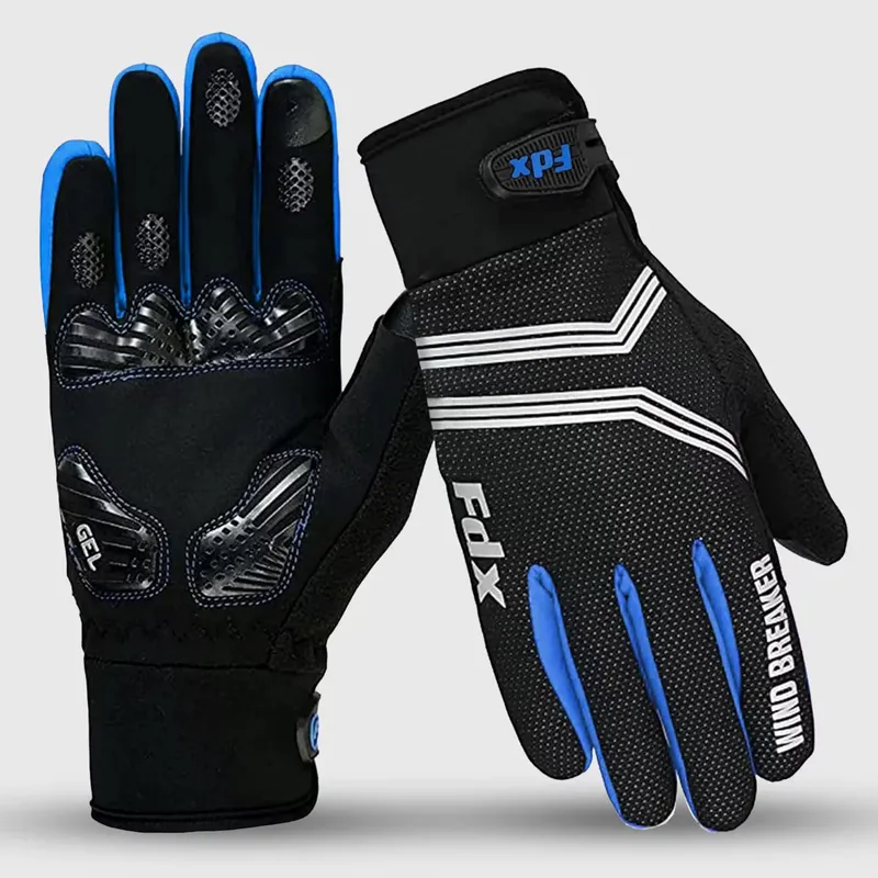 FDX Dryrest Full Finger Winter Cycling Gloves Thermal Windproof Padded Glove