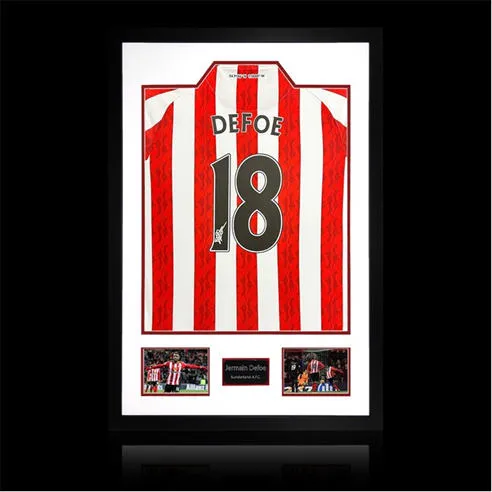 The Fan Cave Jermain Defoe Signed Sunderland Shirt Premium