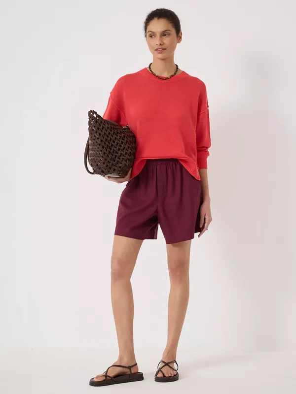 HUSH Cindy Linen Blend Crew Neck Jumper