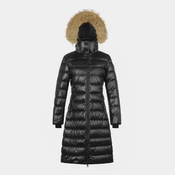 Arctic Army Womens Long Puffer Water Resistant Detachable Hood Calf Length Jacket