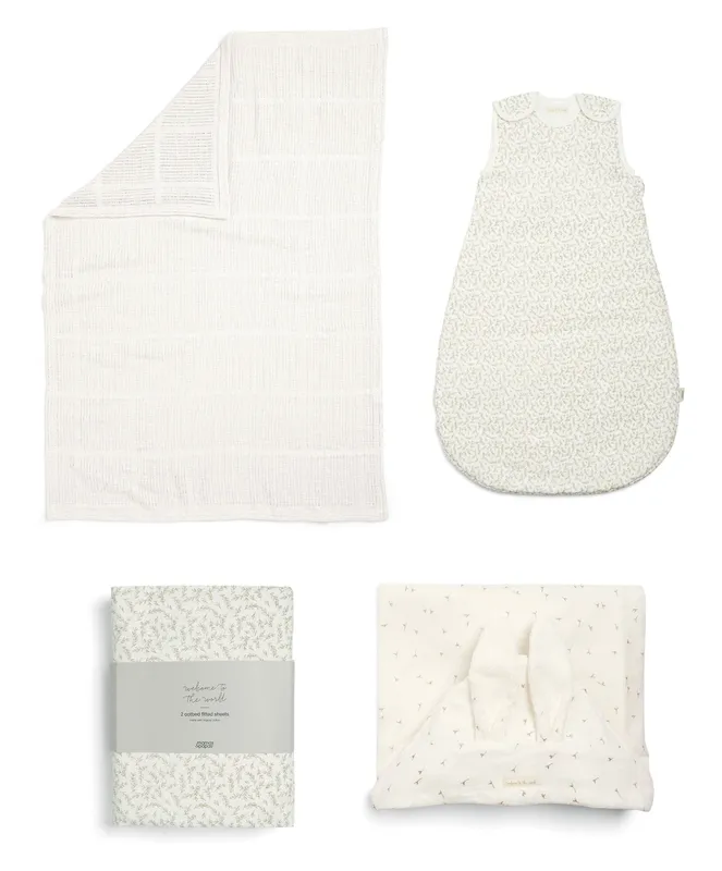 Mamas & Papas Nursery Bundle With Dreampod Sleep Bag & Hooded Towel (4 Piece) - Seedling