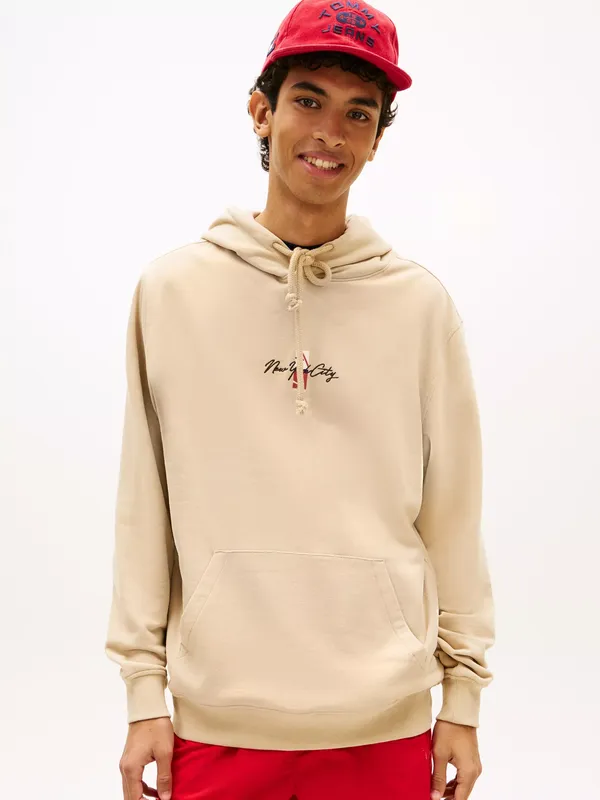 Tommy Hilfiger Cotton Sueded Terry Signature Hoodie