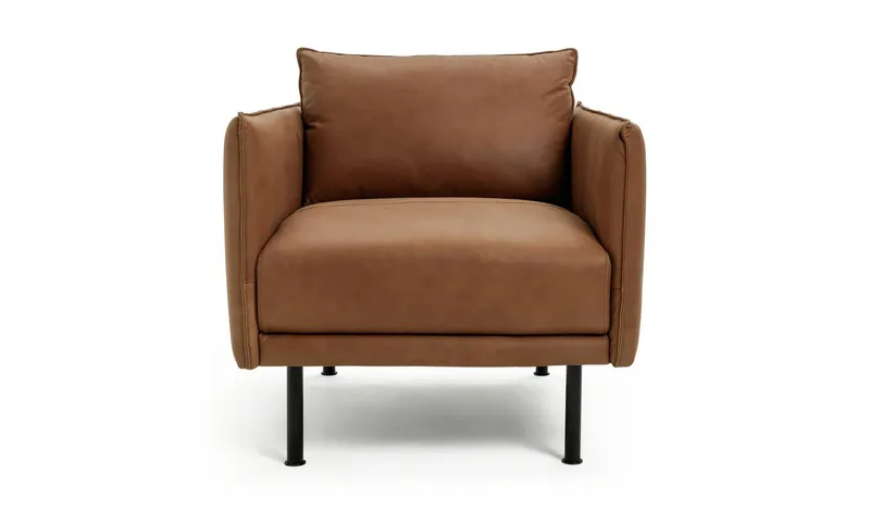 Habitat Moore Leather Armchair - Tan