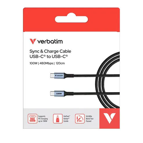 Verbatim Sync & Charge Magnetic Cable 1.2M USB-C to C