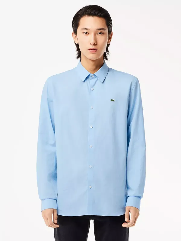 Lacoste Slim Fit Poplin Shirt, Blue