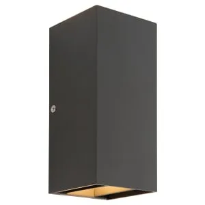 Saxby Volta Adjustable 2 Light Matt Black Paint & Clear Glass Wall Light