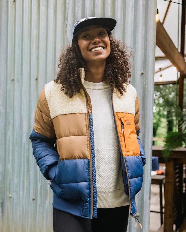 Passenger Clothing Inspire Insulated Hooded Jacket - Dark Denim/Toffee