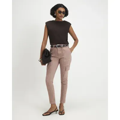 Pink Cargo Skinny Leg Jeans