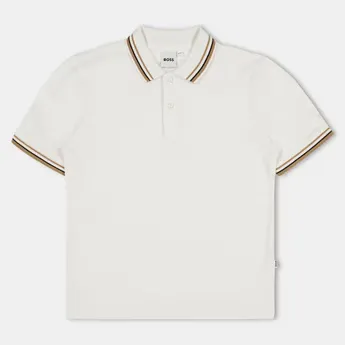 Boss Kids' Col Block Short Sleeve Polo Shirt