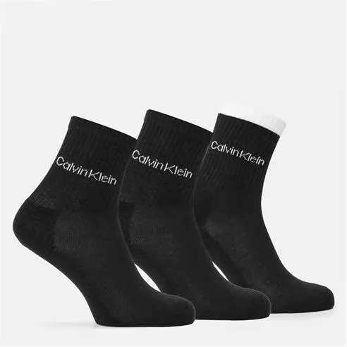 Calvin Klein CK Logo Crew Socks 3-Pack Womens