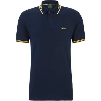 Boss Mens BOSS GREEN Paul Contrast Striped Trim Short Sleeve Polo Shirt
