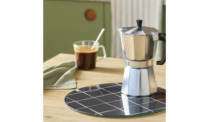 Habitat Printed Glass Worktop Saver - Black