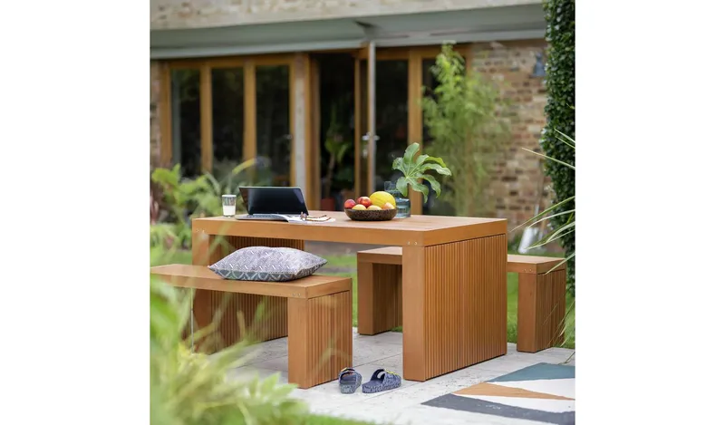 Habitat Samoa 4 Seater Eucalyptus Patio Set - Natural