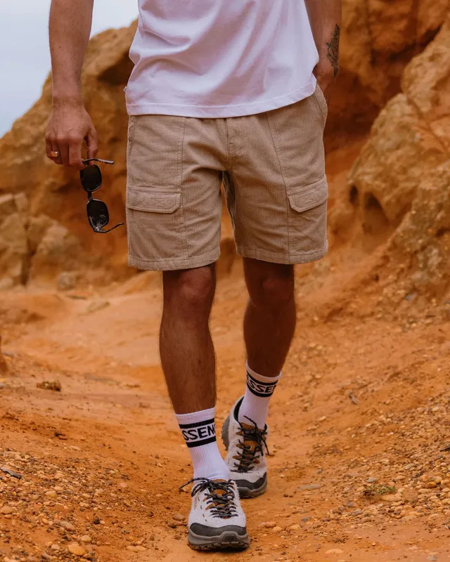 Passenger Clothing Apex Grid Cord Short - Simply Taupe